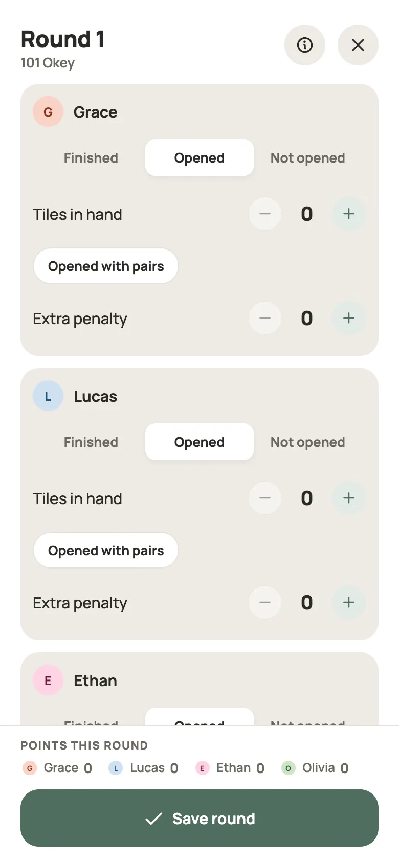 Entering a 101 Okey round in Yazboz Guru