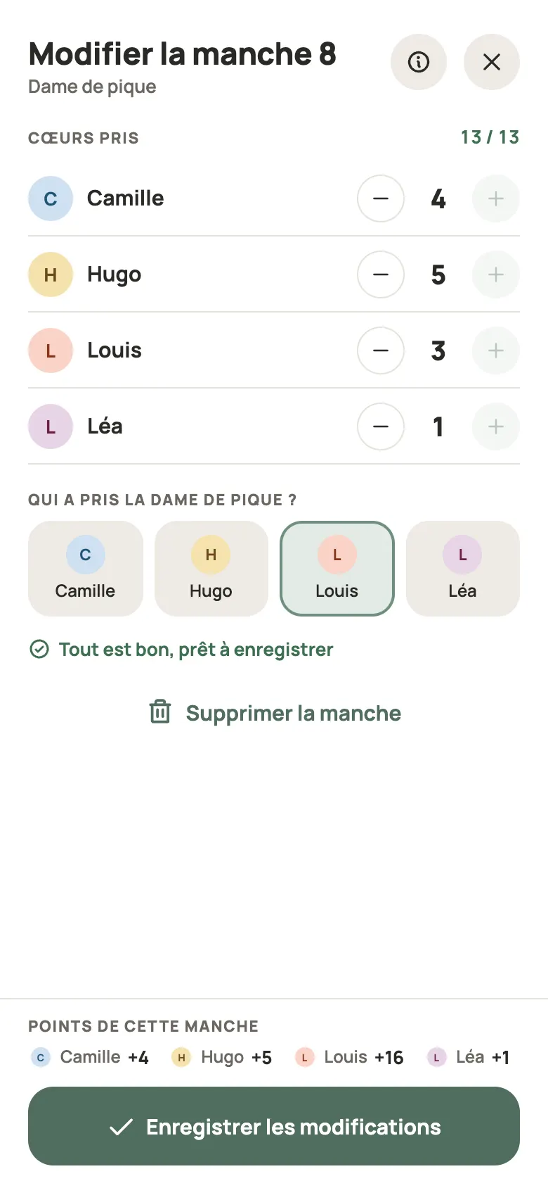 La saisie d’une manche