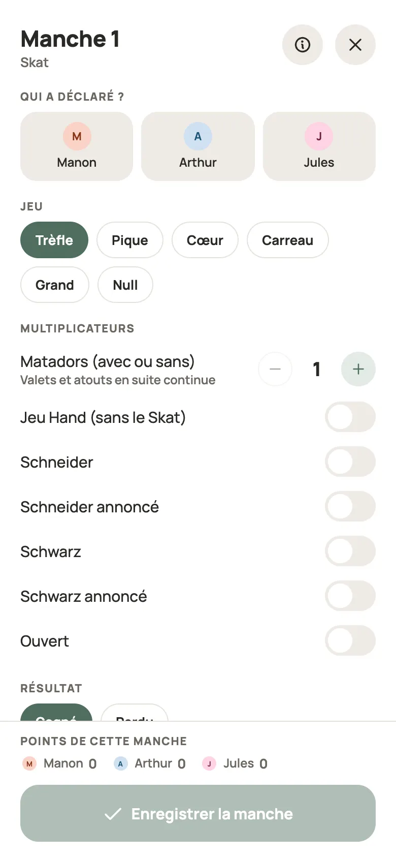 Saisie d’une manche de Skat dans Yazboz Guru