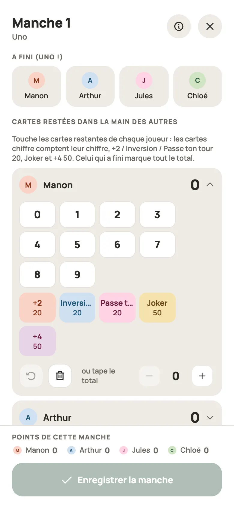 Saisie d’une manche de Uno dans Yazboz Guru