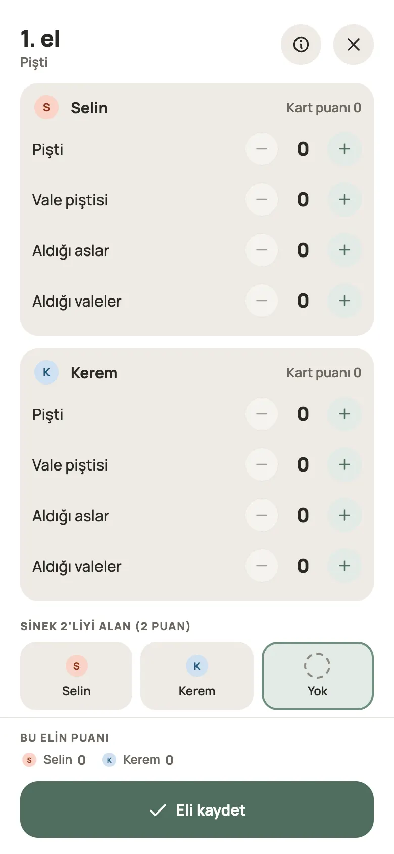 Yazboz Guru’da bir Pişti elinin girişi