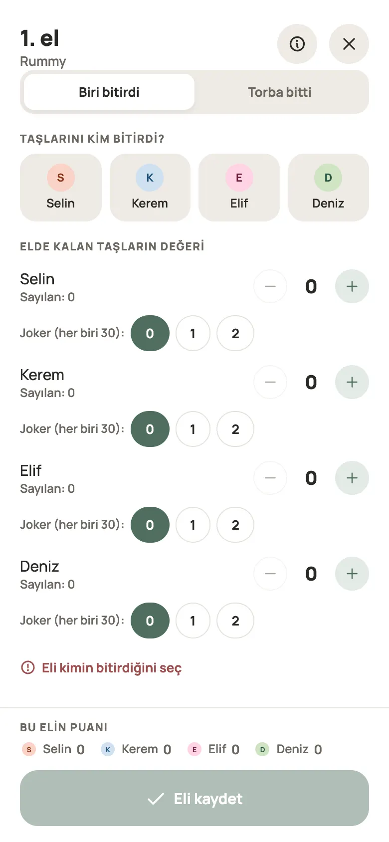 Yazboz Guru’da bir Rummy elinin girişi